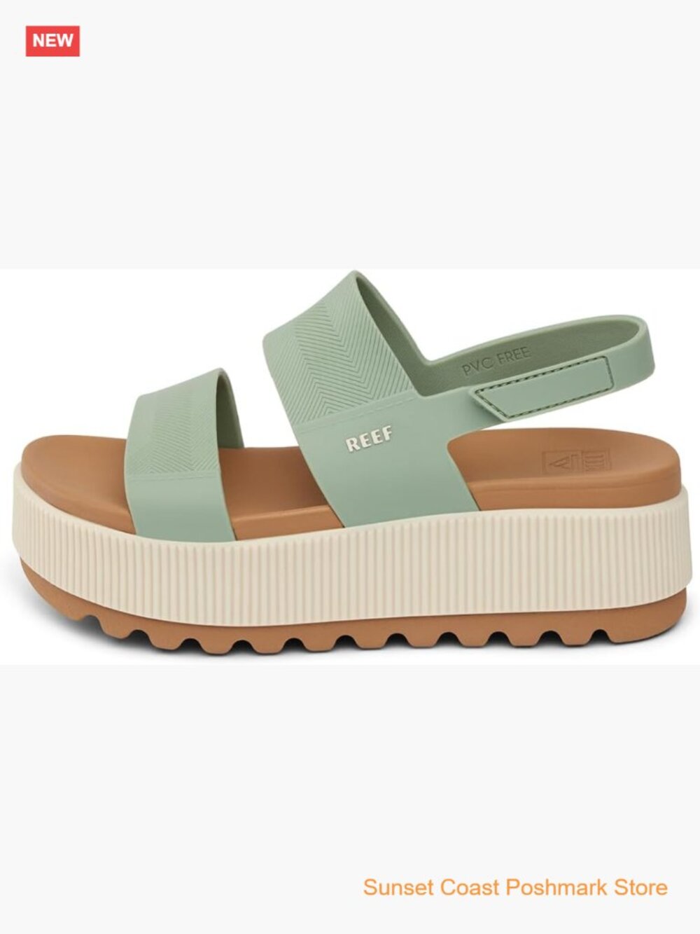 Water Friendly Platform Sandals with EVA Footbed Hook & Loop Closure